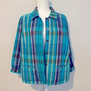 Vintage 90’s company collection quilted plaid jacket